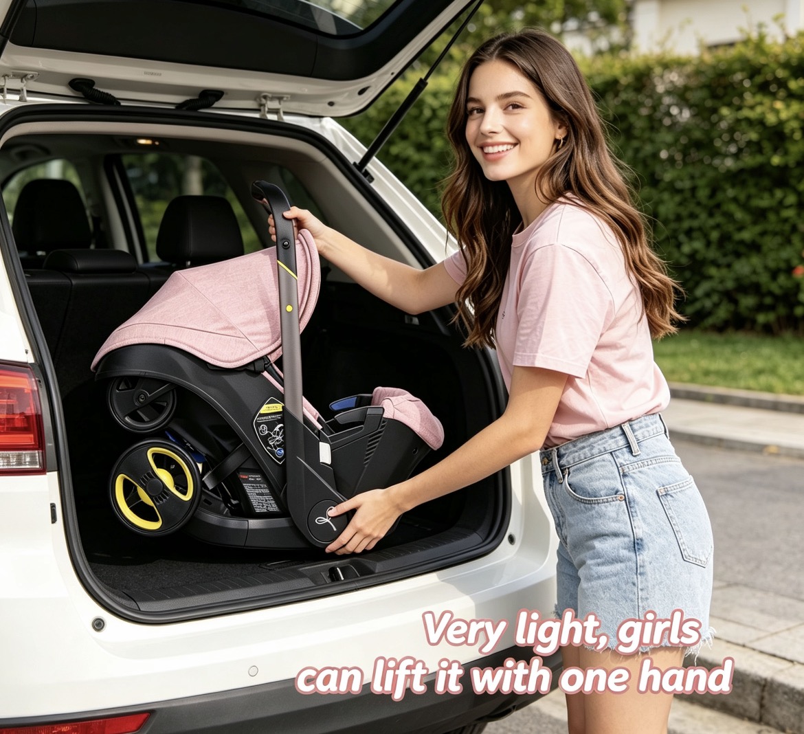 Baby Nursery Trolley - 3‑in‑1 Lightweight Foldable Baby Stroller Travel