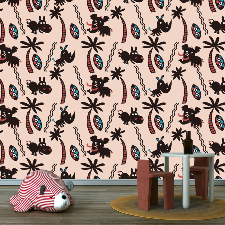 Cartoon Custom Peel and Stick  - огляд і ціна Baby Nursery Peel And Stick Wallpaper