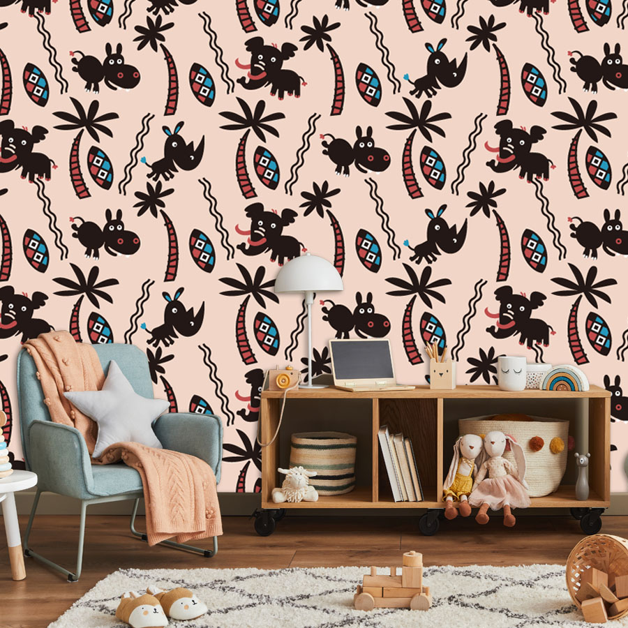 Cartoon Custom Peel and Stick  - огляд і ціна Baby Nursery Peel And Stick Wallpaper