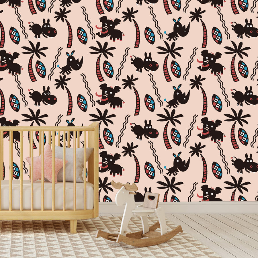 Cartoon Custom Peel and Stick  - огляд і ціна Baby Nursery Peel And Stick Wallpaper